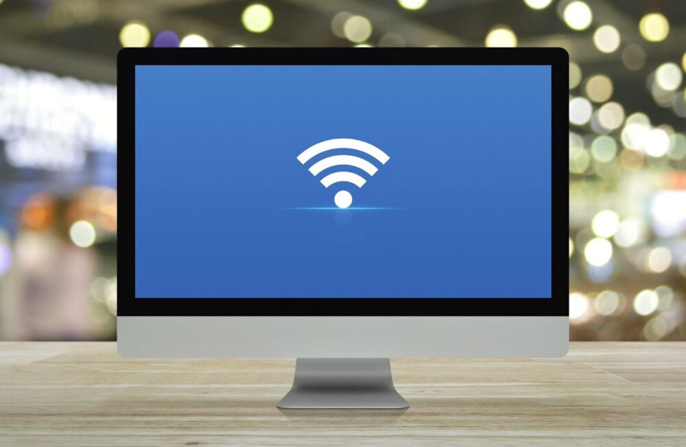A computer with a wifi connection